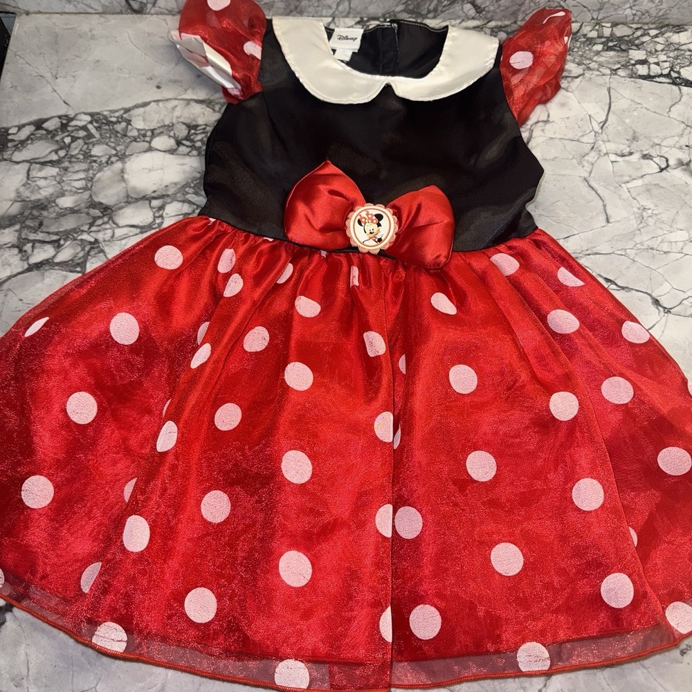 Disney 2T Minnie Mouse Black Red Costume Dress